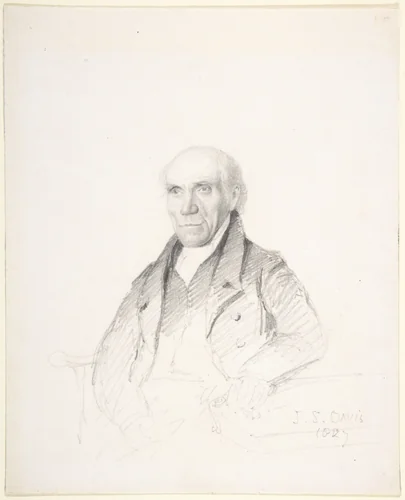 Portrait of a gentleman by John Scarlett Davis, drawing, 1827