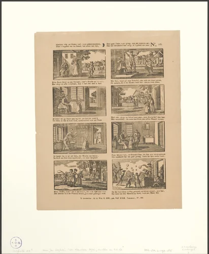 Ouders spelen met kinderen by anonymous, print, 1842-1866