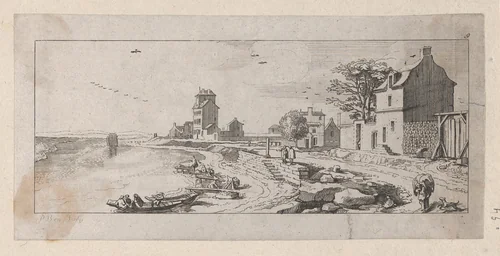 View of a Natural Port by Antoine Benoist, print, 1736-1770