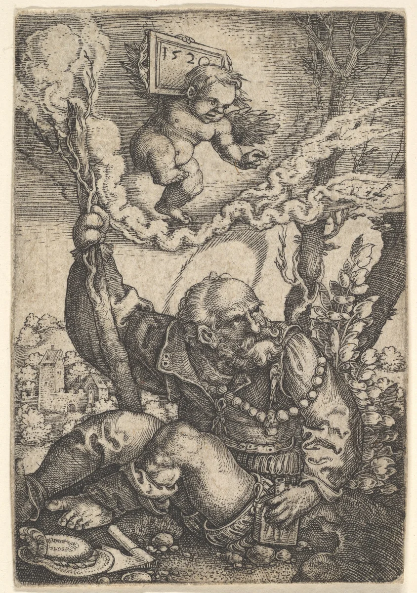 St. Christopher by Barthel Beham, print, 1515-1540