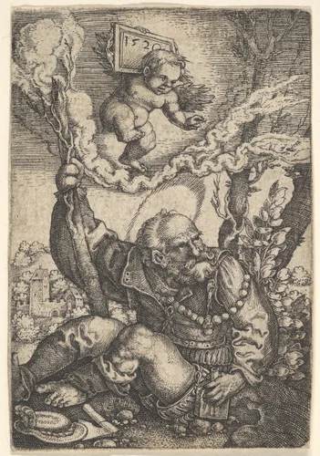 St. Christopher by Barthel Beham, print, 1515-1540