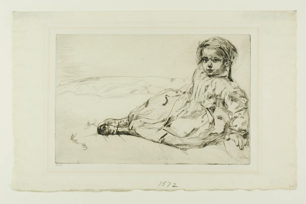 Bibi Valentin by James McNeill Whistler, print, 1859