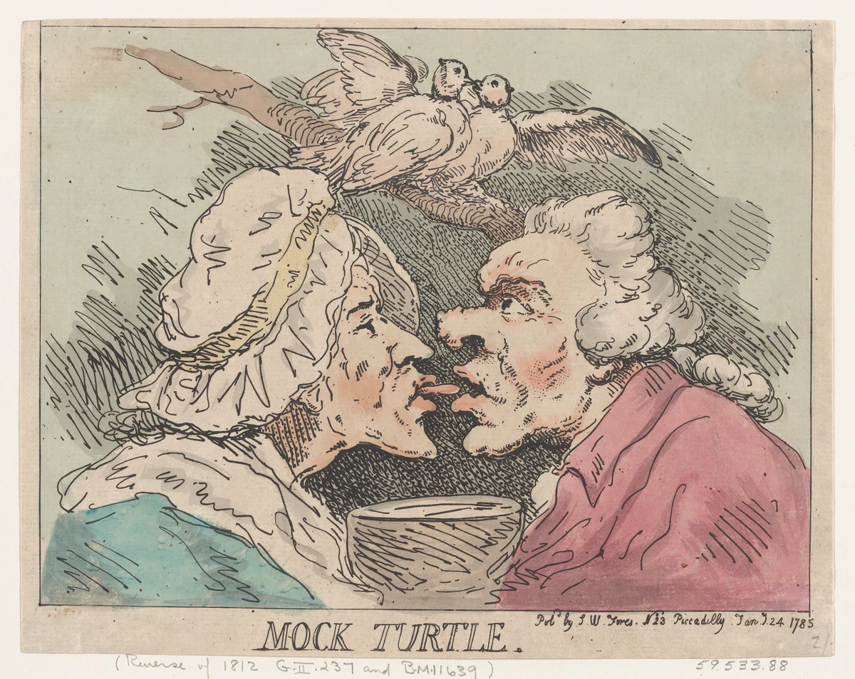 Mock Turtle by Thomas Rowlandson, print, 1785