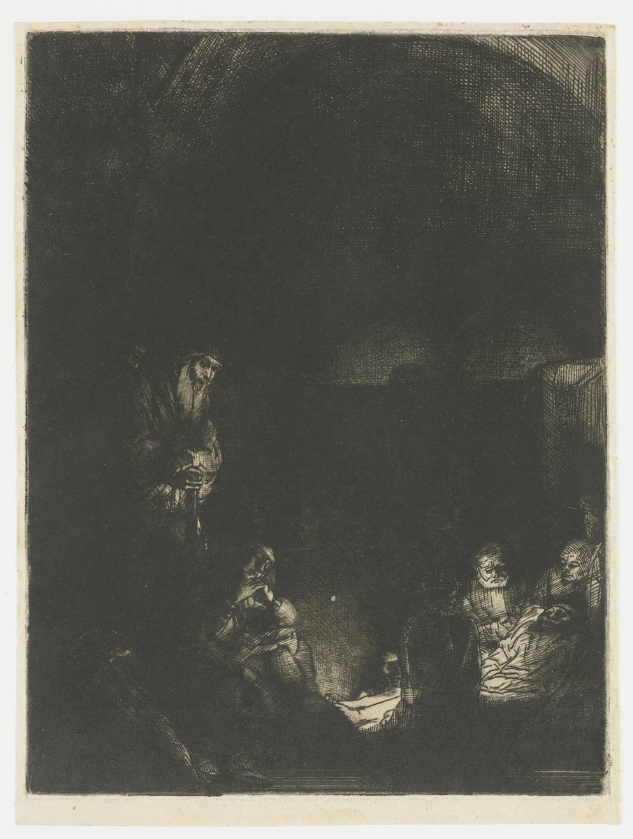 The Entombment by Rembrandt van Rijn, print, 1654