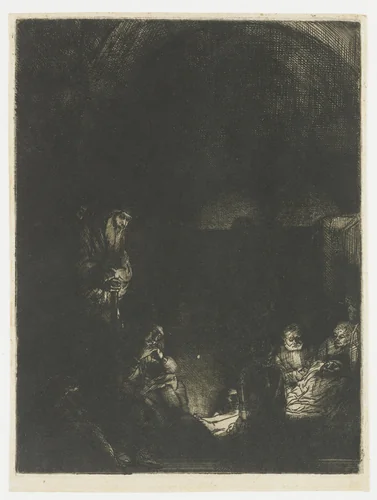 The Entombment by Rembrandt van Rijn, print, 1654