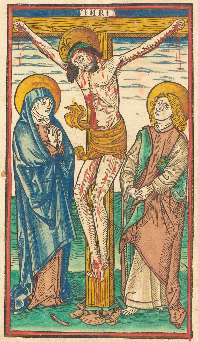 Christ on the Cross by German 15th Century, print, 1485