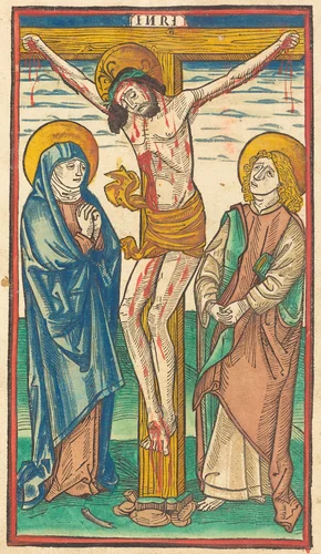 Christ on the Cross by German 15th Century, print, 1485