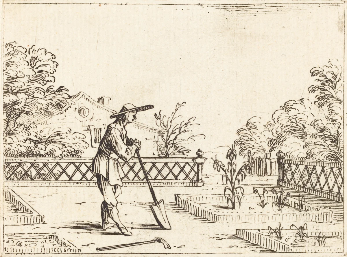 The Gardener by Jacques Callot, print, 1592-1635