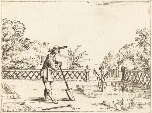 The Gardener by Jacques Callot, print, 1592-1635
