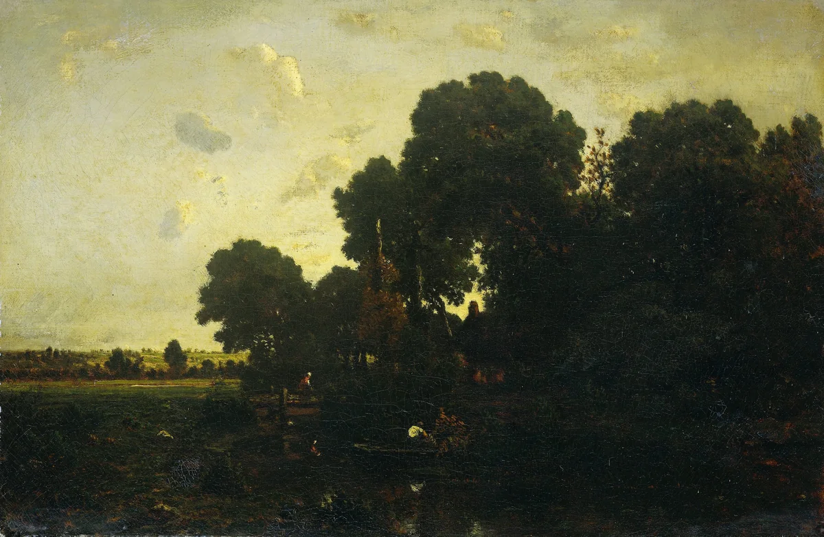 Avondschemering by Théodore Rousseau, painting, 1840-1867