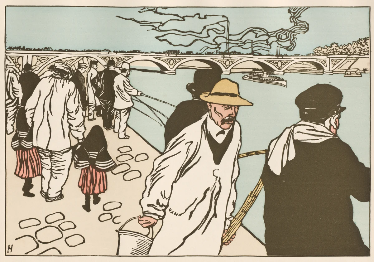 Pêcheurs à la Ligne by Charles Huard, book, 1899