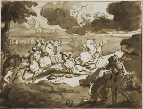 Conversion of St. Paul by Francesco Coghetti, drawing, 1824-1875