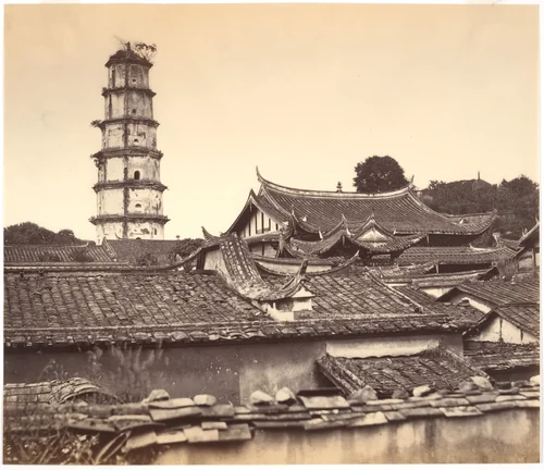 White Pagoda, Foochow by John Thomson, photograph, 1869