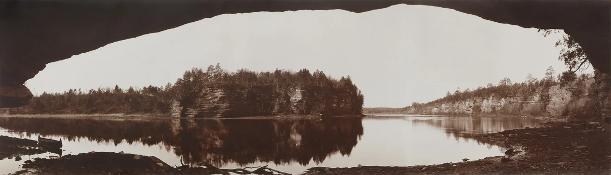 Panorama from the Overhanging Cliff, Wisconsin Dells by Henry Hamilton Bennett, photograph, 1891