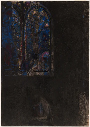 The Window by Odilon Redon, drawing, 1902