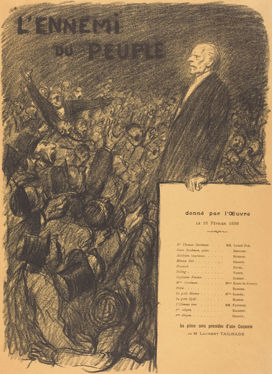 L'Ennemi du peuple by Théophile Alexandre Steinlen, print, 1899