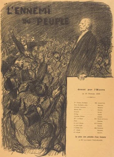 L'Ennemi du peuple by Théophile Alexandre Steinlen, print, 1899