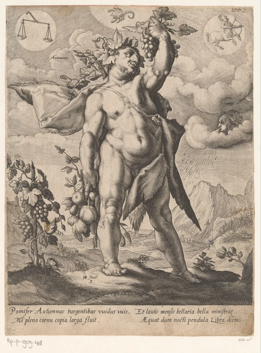 Herfst by Matthäus Greuter, print, 1585-1638