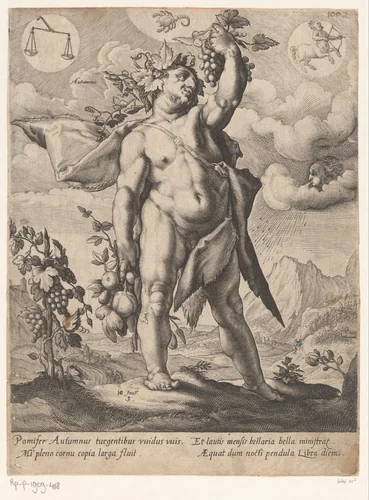 Herfst by Matthäus Greuter, print, 1585-1638