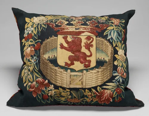 Tapestry-covered Cushion by Netherlandish, decorative art, 1675-1725