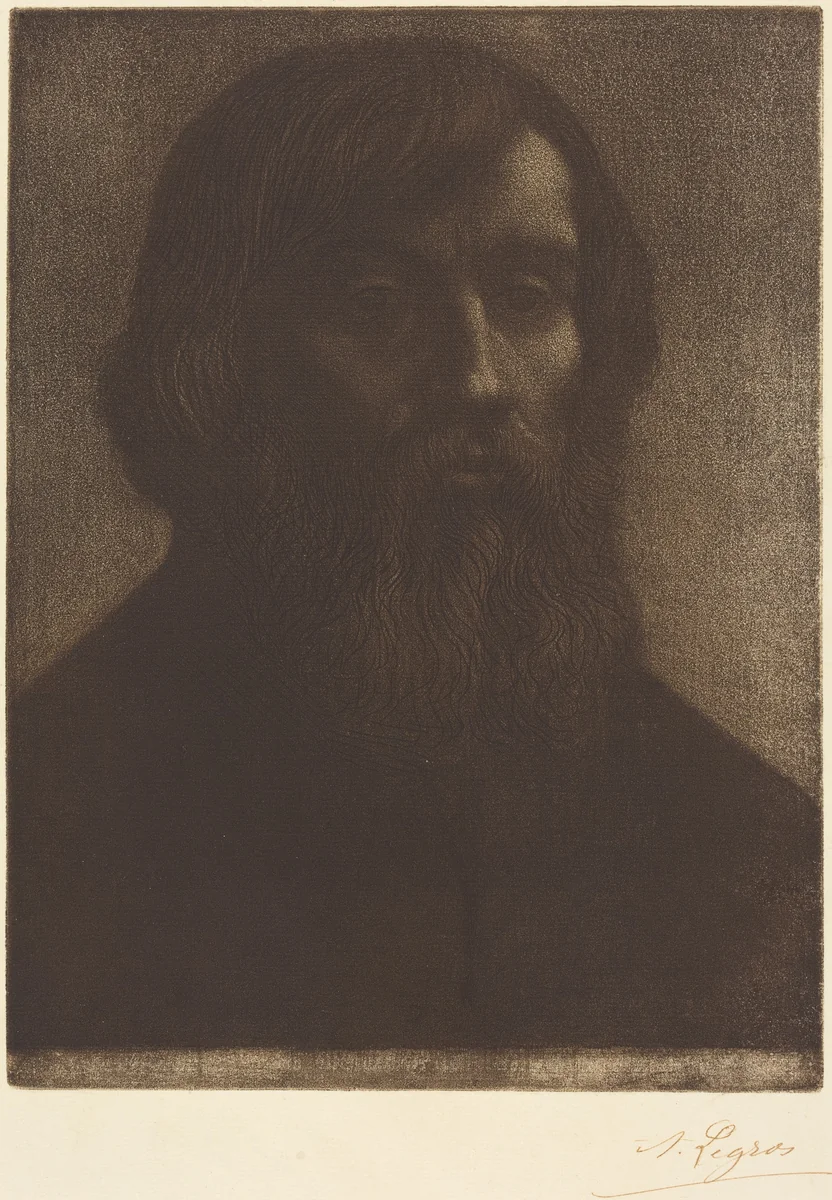 Poet (Le poete) by Alphonse Legros, print, 1837-1911