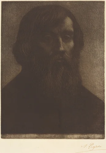 Poet (Le poete) by Alphonse Legros, print, 1837-1911