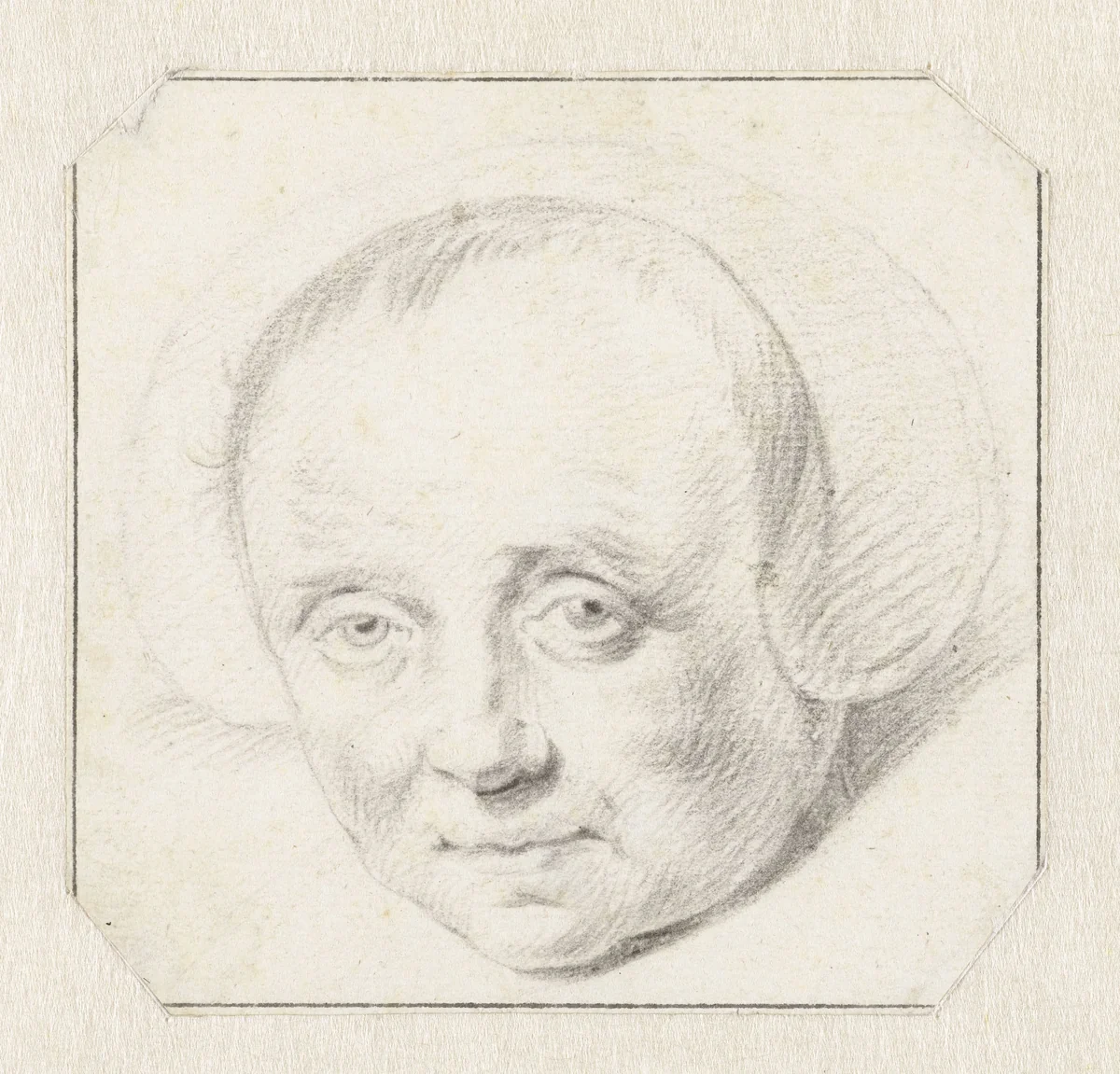Study of a Head of a Woman by anonymous, drawing, 1650-1700