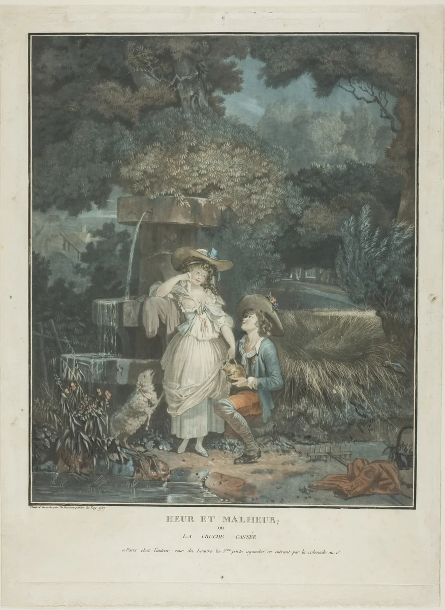 Heur et Malheur by Philibert Louis Debucourt, print, 1787