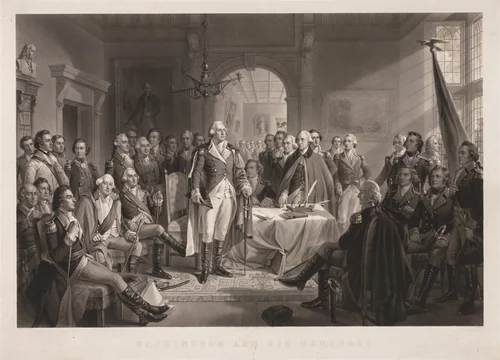 Washington and His Generals with Key by Alexander Hay Ritchie, print, 1851-1861
