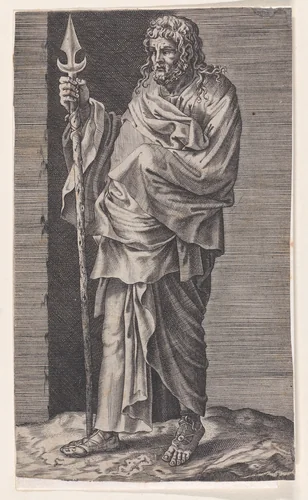 St. Simon, from "Christ and the Apostles" by Lambert Suavius, print, 1530-1576