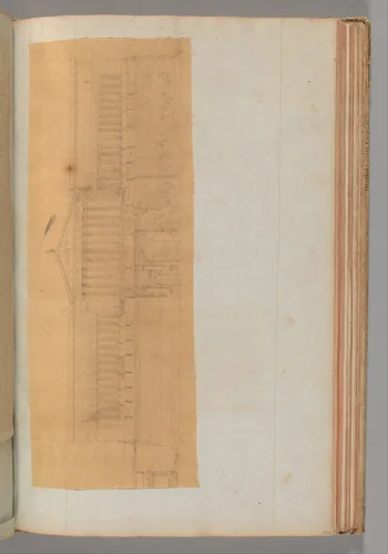 Page from a Scrapbook containing Drawings and Several Prints of Architecture, Interiors, Furniture and Other Objects by Charles Percier, book, 1795-1805