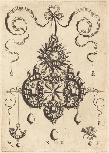 Large Pendant by Daniel Mignot, print, 1516-1653