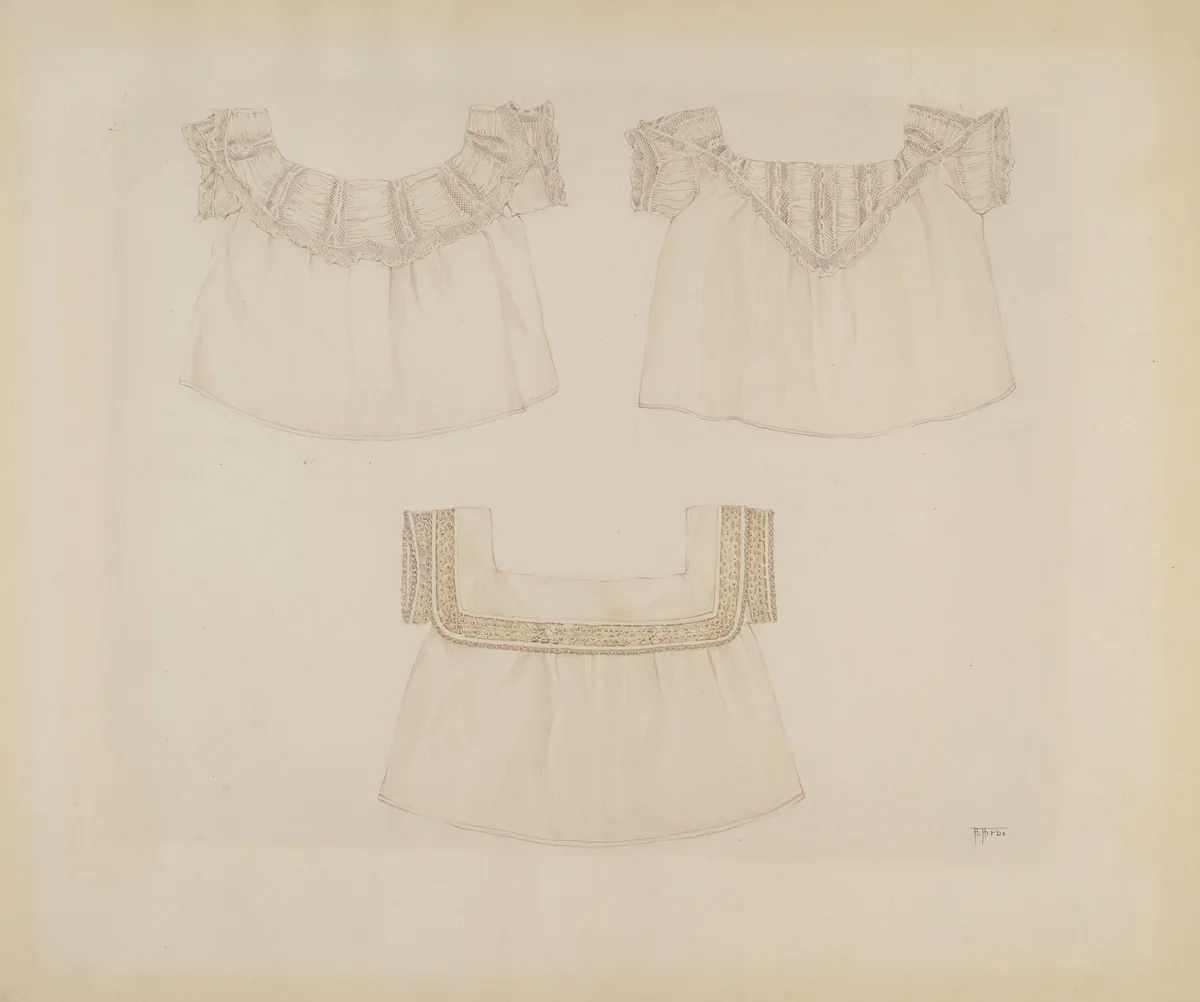 Baby's Under-waists by Aurelia Arbo, index of american design, 1937