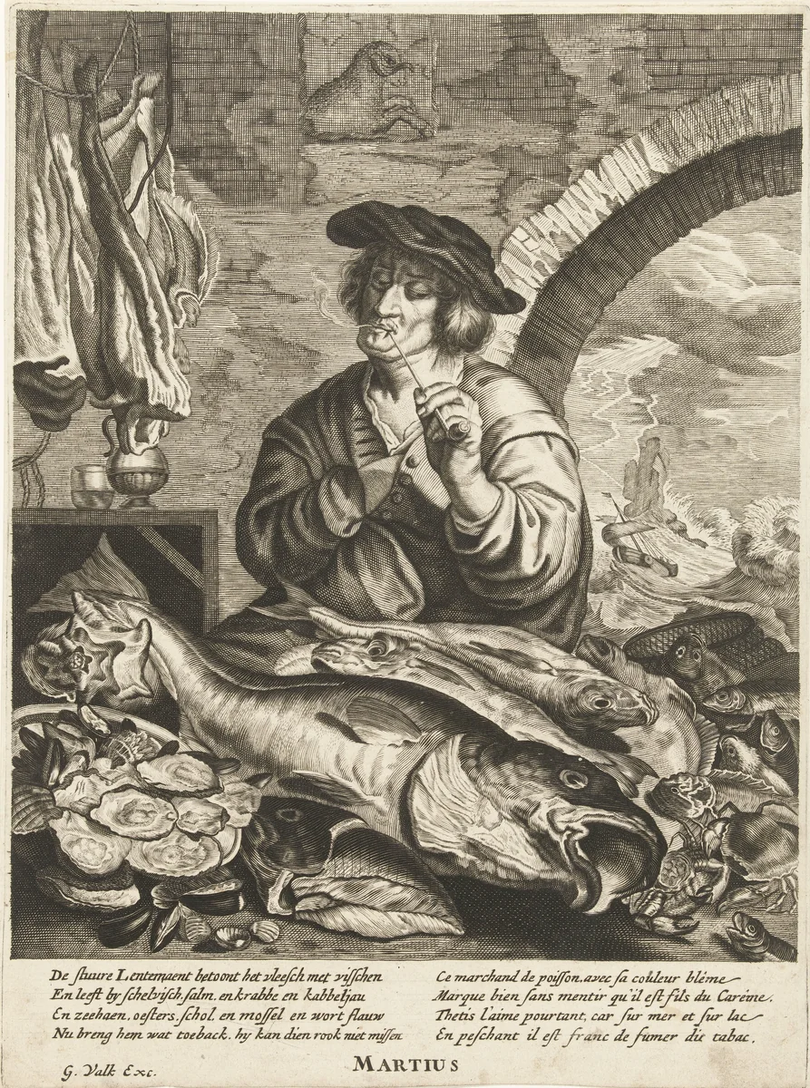 Maart by anonymous, print, 1661-1726