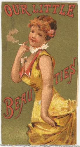 From the Girls and Children series (N58) promoting Our Little Beauties Cigarettes for Allen & Ginter brand tobacco products by Allen & Ginter, print, 1887