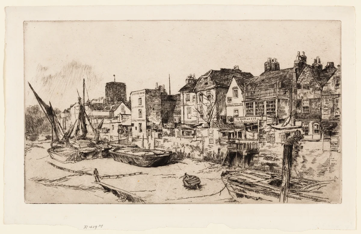 The "Adam and Eve," Old Chelsea by James McNeill Whistler, print, 1878