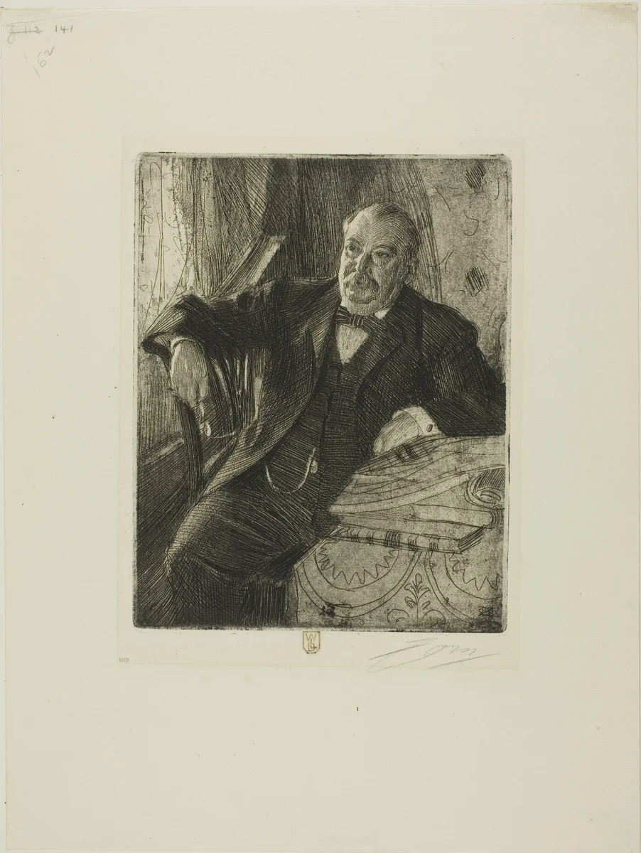Grover Cleveland I by Anders Zorn, print, 1899