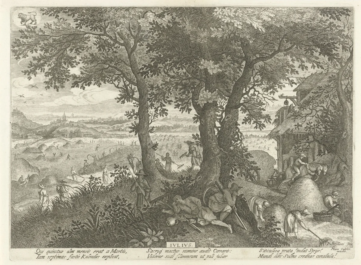 Juli by Aegidius Sadeler, print, 1607