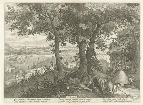 Juli by Aegidius Sadeler, print, 1607