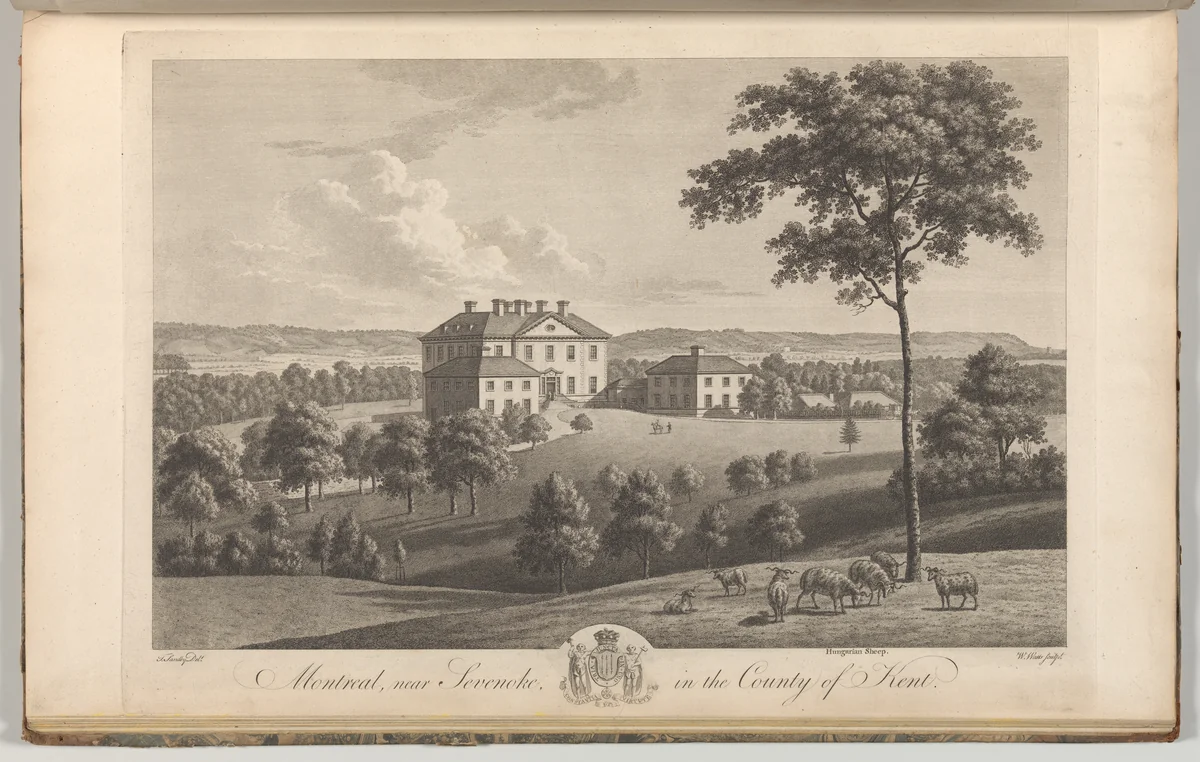 Montreal, near Sevenoke, in the County of Kent, from Edward Hasted's, The History and Topographical Survey of the County of Kent, vols. 1-3 by William Watts, book, 1777-1790