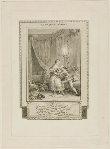 The Torn Bouquet by Antoine-Jean Duclos, print, 1790-1795