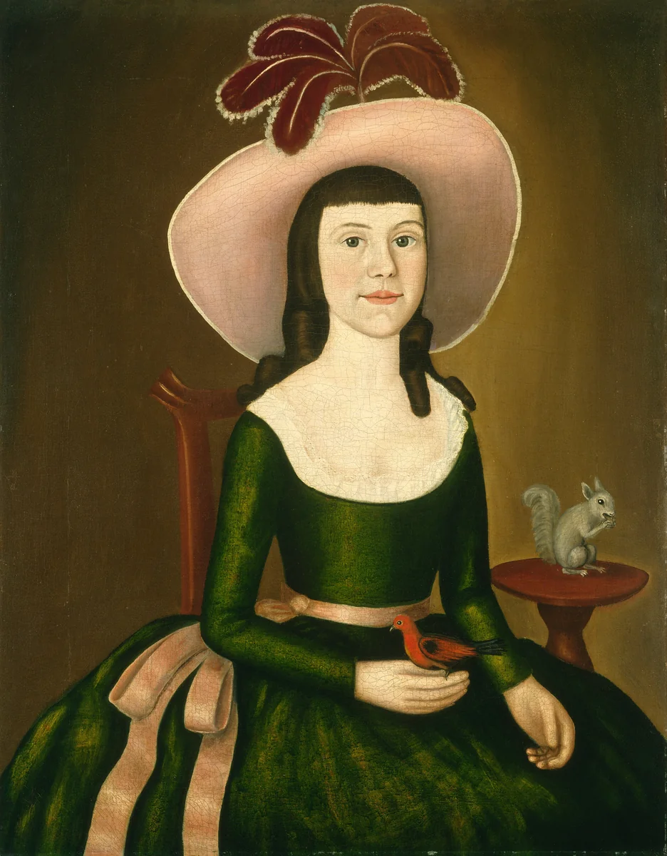 Miss Denison of Stonington, Connecticut (possibly Matilda Denison) by Joseph Steward, painting, 1790