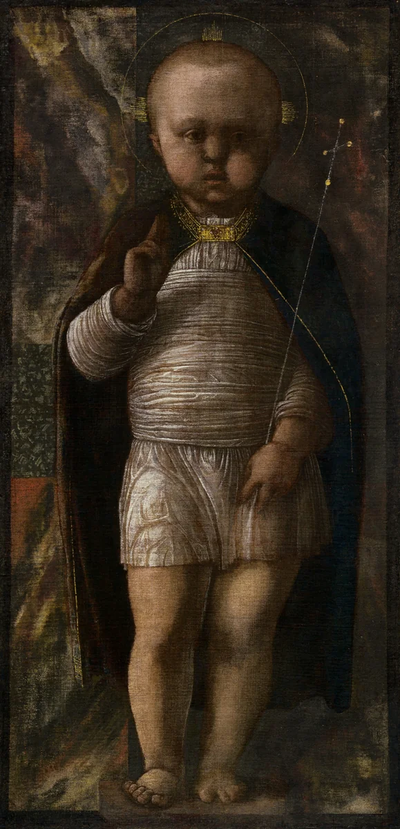 The Infant Savior by Andrea Mantegna, painting, 1460