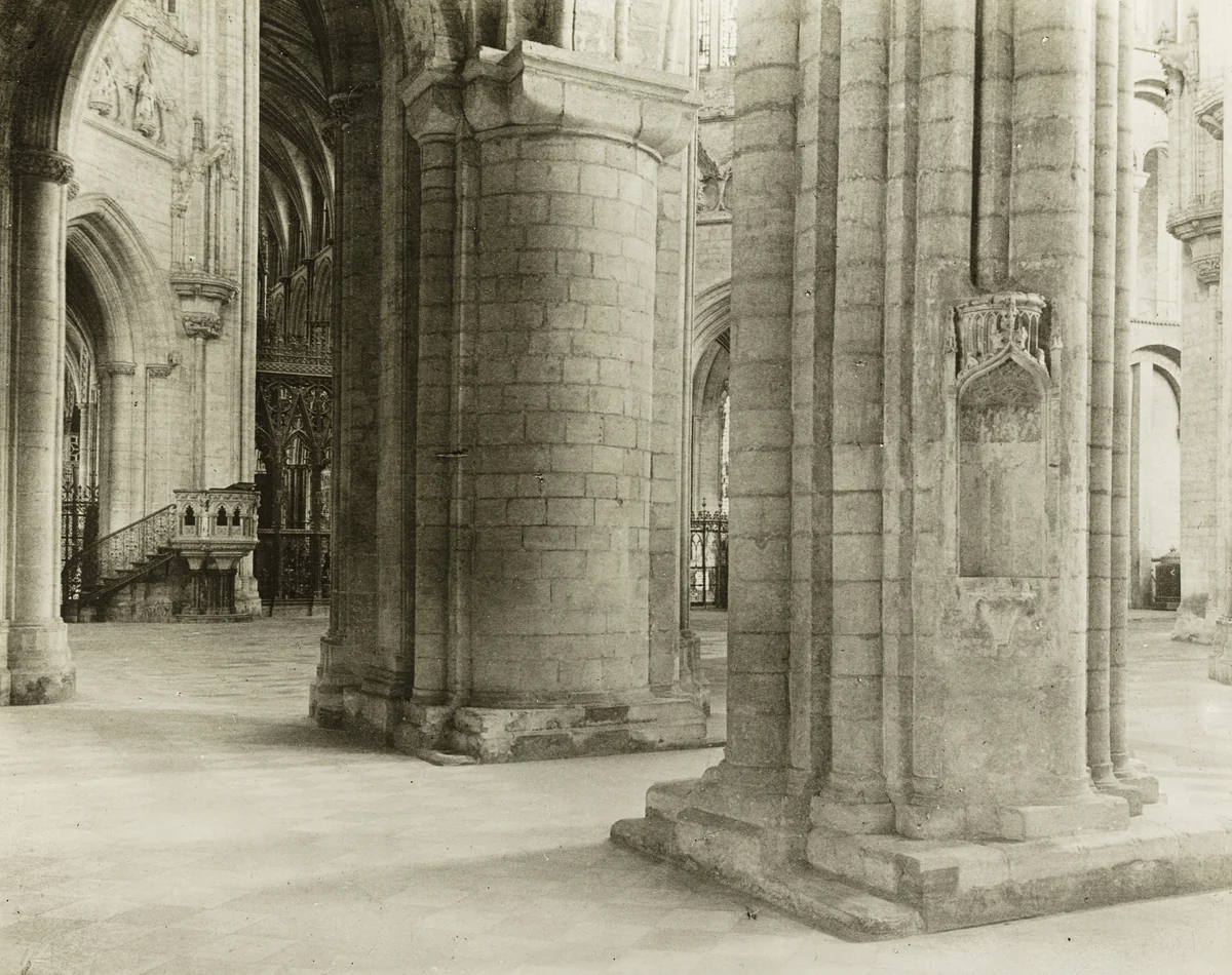 Ely Cathedral: Octagon to Choir from North Nave Aisle by Frederick Evans, photograph, 1886-1896