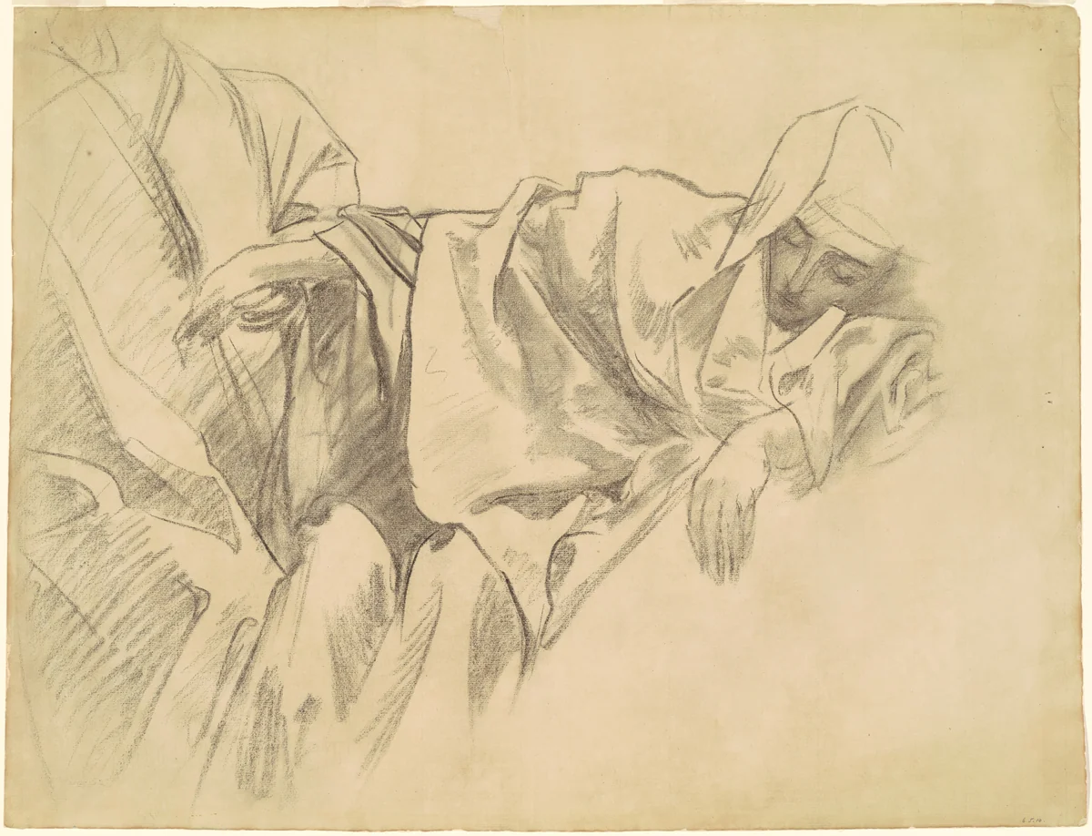 Study of the Crucifixion for "Fifteen Mysteries of the Rosary" by John Singer Sargent, drawing, 1903-1916