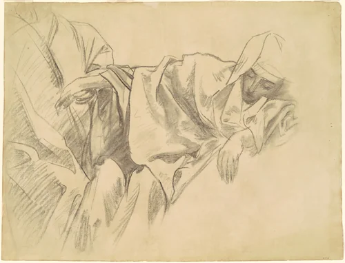 Study of the Crucifixion for "Fifteen Mysteries of the Rosary" by John Singer Sargent, drawing, 1903-1916