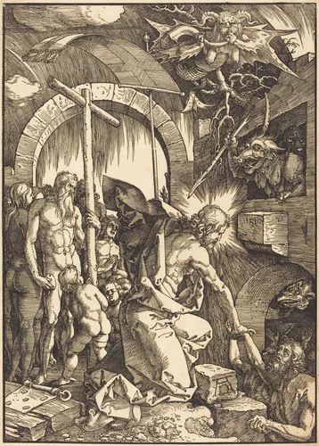 Christ in Limbo by Albrecht Dürer, print, 1510