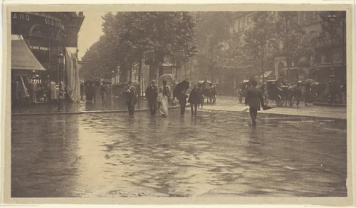 A Wet Day on the Boulevard, Paris by Alfred Stieglitz, print, 1894