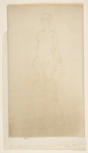 Nude Woman Standing by James McNeill Whistler, print, 1873-1875