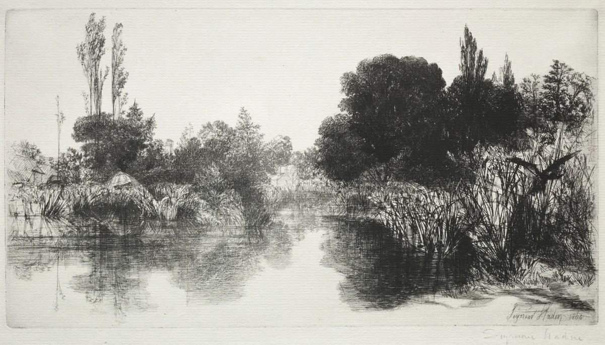 Shere Mill Pond, No. 11 (The Large Plate) by Francis Seymour-Haden, print, 1860-1865